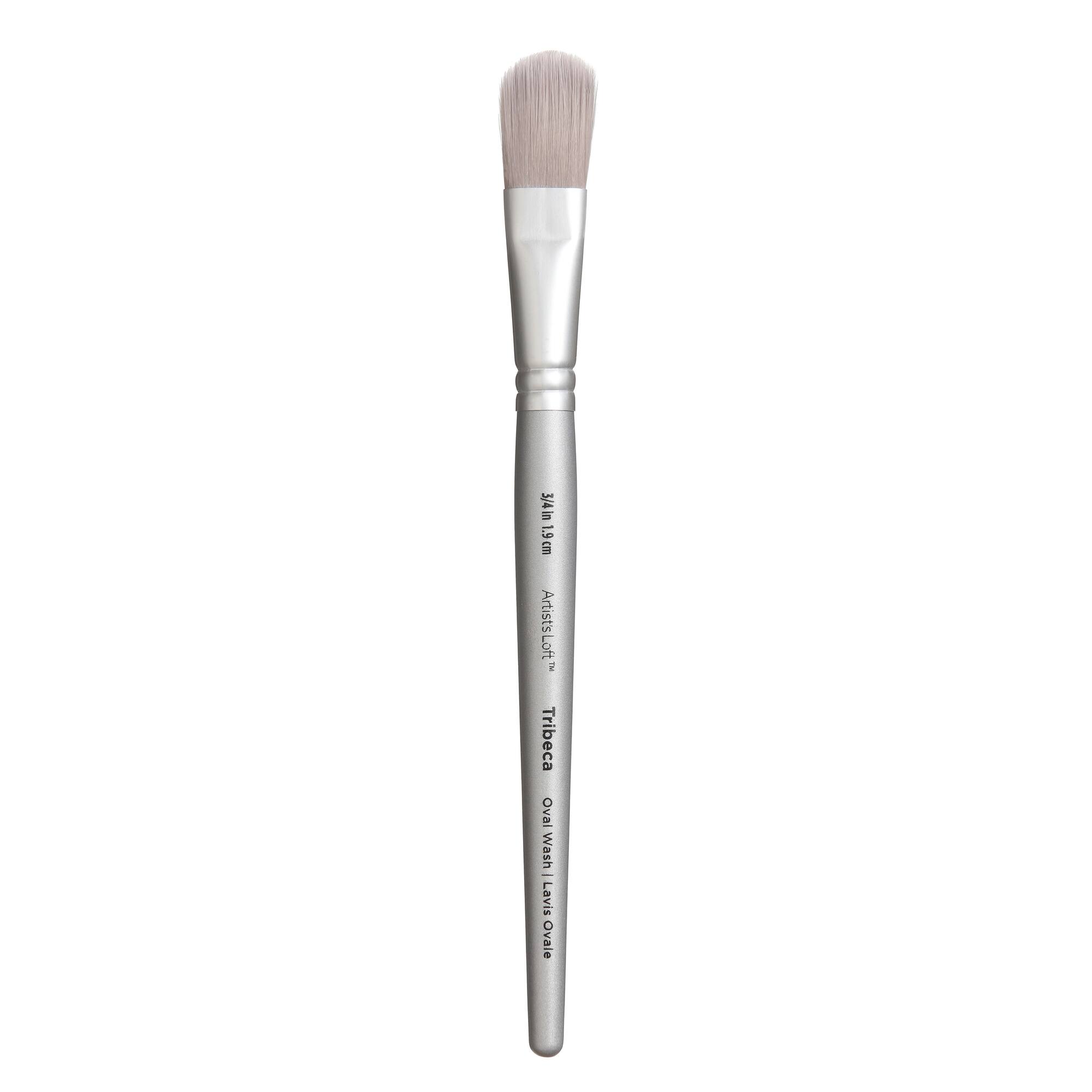Tribeca Synthetic Taklon Short Handle Oval Wash Brush by Artist's Loft™, 3/4"